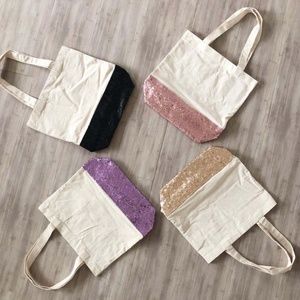 Glitter Bottom Tote Purse